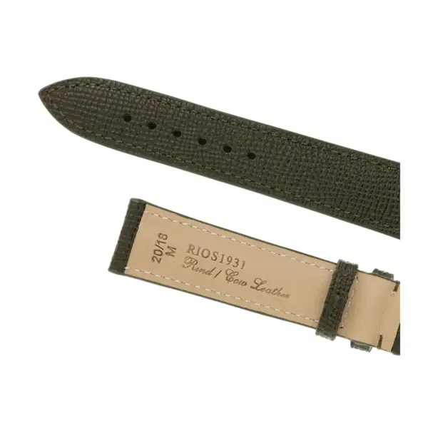 RIOS1931 French - Cowhide Watch Strap (45) - Drab Olive - Image 4