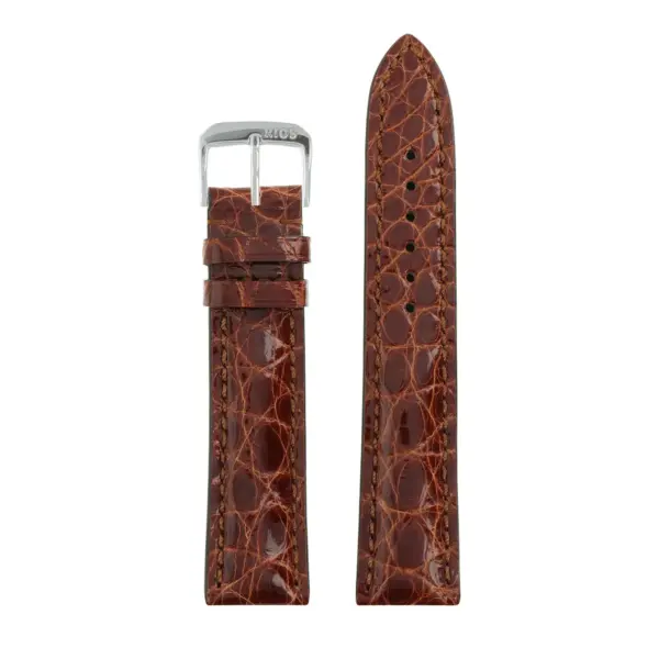 RIOS1931 Heritage - Alligator Leather Watch Strap (249) - Mahogany - Image 2