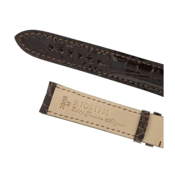 RIOS1931 Heritage - Alligator Leather Watch Strap (249) - Mocha - Image 4