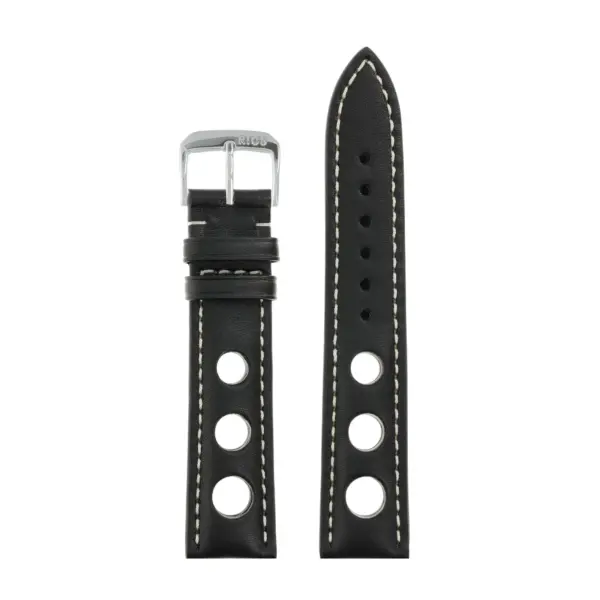 RIOS1931 Kaluga - Russia Leather Watch Strap (205) - Black - Image 2