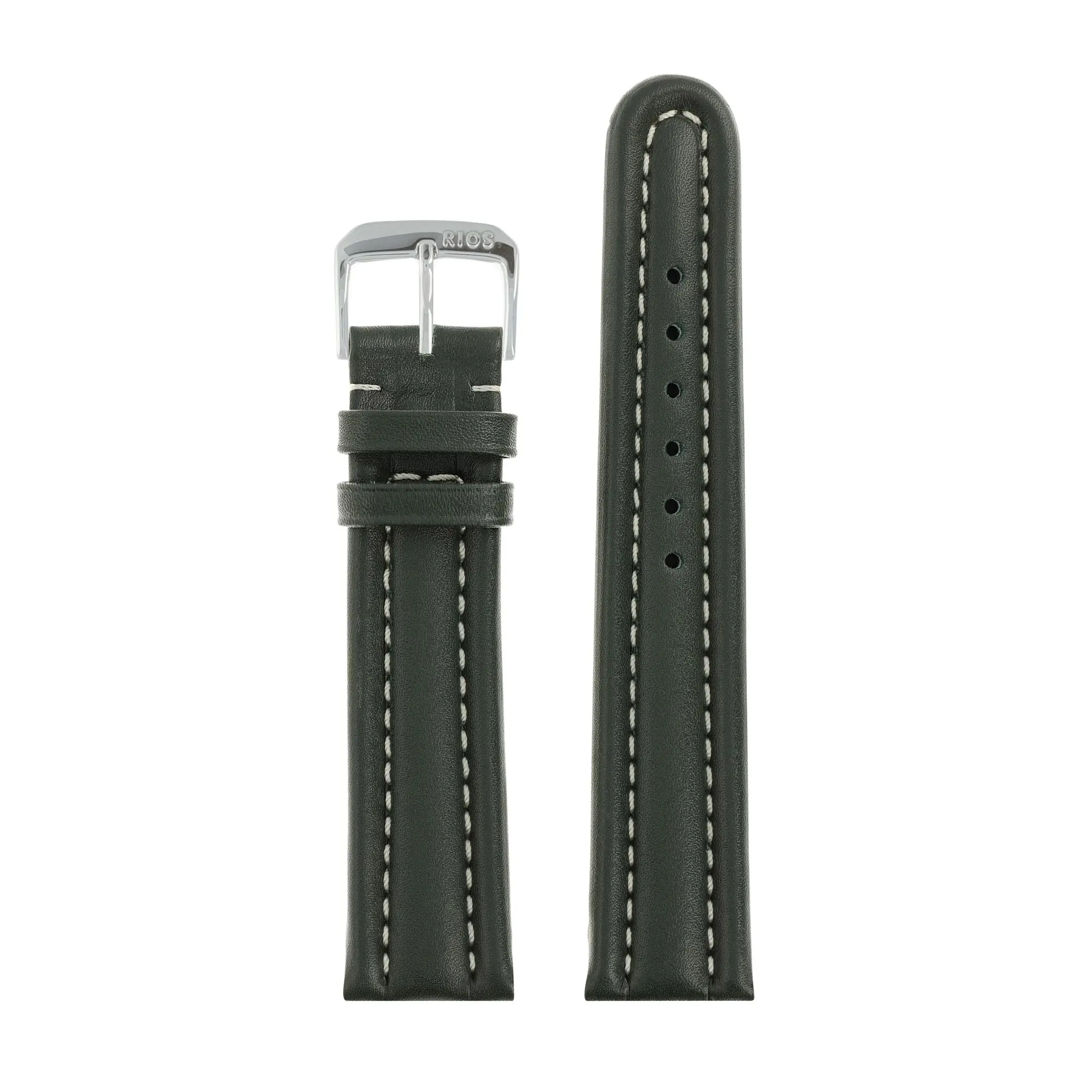 RIOS1931 Maranello - Calfskin Watch Strap (135) - Forest Green - Image 2