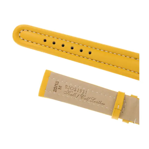 RIOS1931 Maranello - Calfskin Watch Strap (135) - Yellow - Image 4