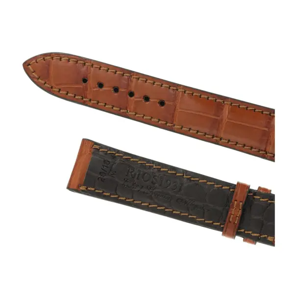 RIOS1931 Monarch - Alligator Leather Watch Strap (266) - Cognac - Image 4