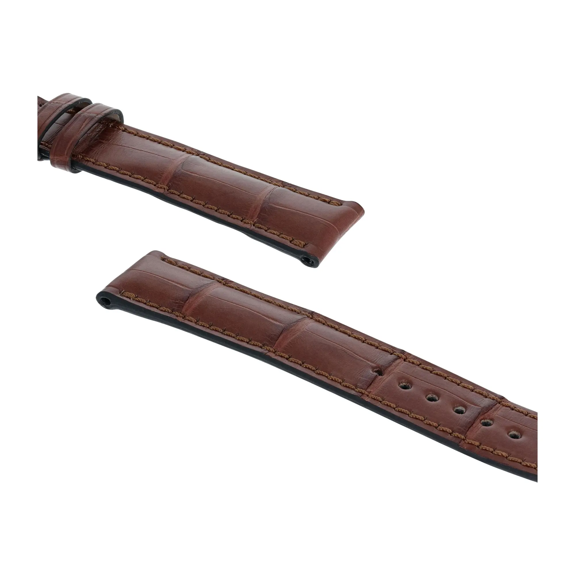 RIOS1931 Monarch - Alligator Leather Watch Strap (266) - Mahogany - Image 3