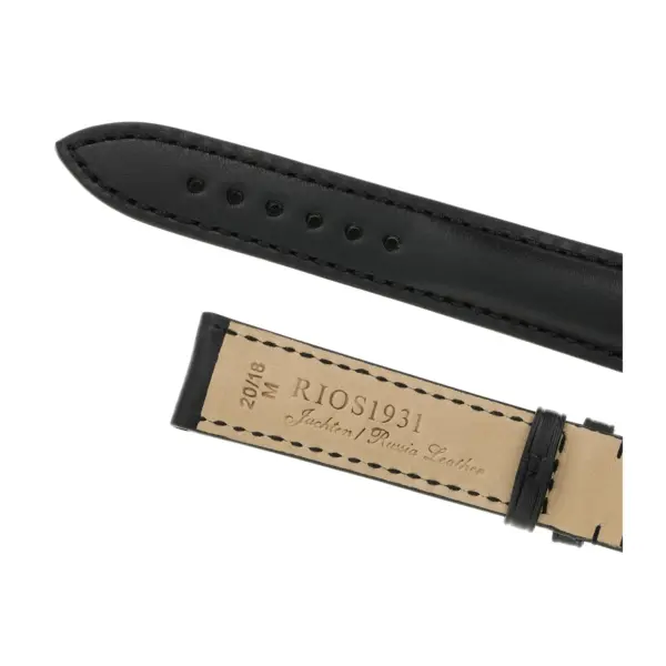 RIOS1931 Moscow - Russia Leather Watch Strap (200) - Black - Image 4