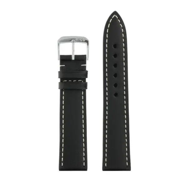 RIOS1931 Pensa - Russia Leather Watch Strap (203) - Black - Image 2