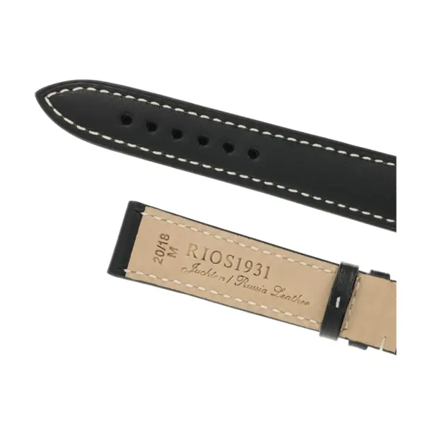 RIOS1931 Pensa - Russia Leather Watch Strap (203) - Black - Image 4