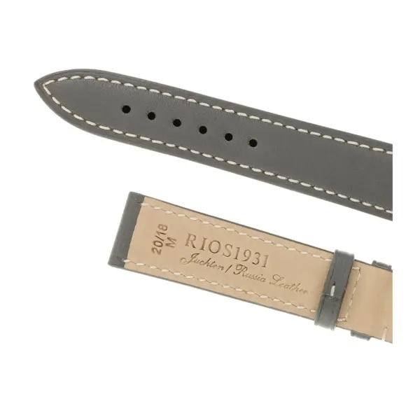 RIOS1931 Pensa - Russia Leather Watch Strap (203) - Stone Grey - Image 4
