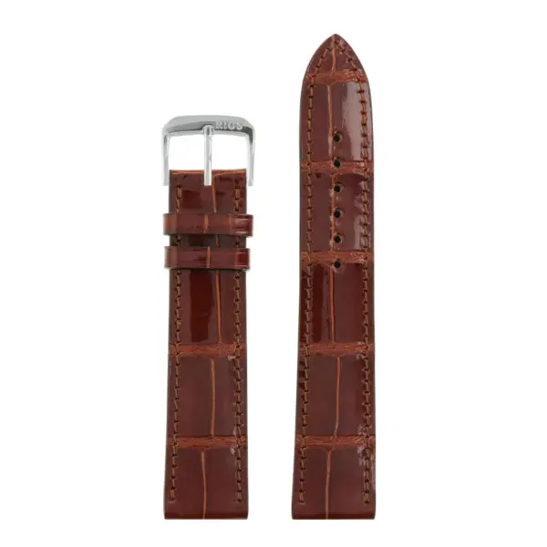RIOS1931 Premier - Alligator Leather Watch Strap (273) - Mahogany - Image 2