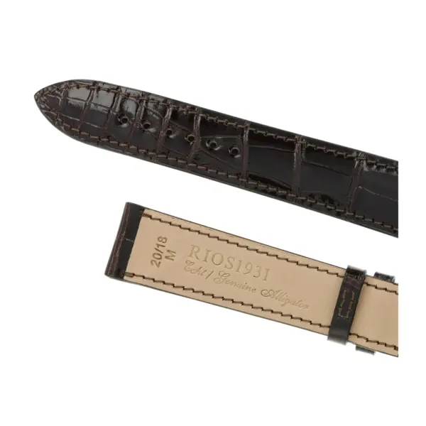 RIOS1931 Premier - Alligator Leather Watch Strap (273) - Mocha - Image 4