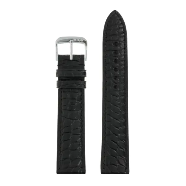 RIOS1931 Prestige - Alligator Leather Watch Strap (244) - Black - Image 2
