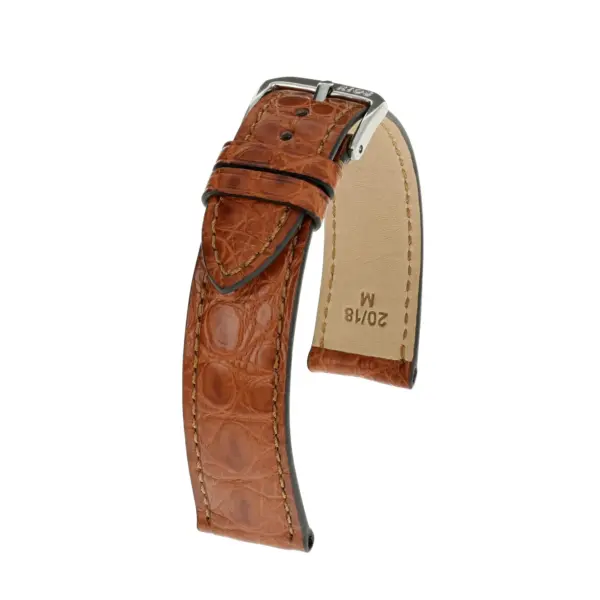 RIOS1931 Prestige - Alligator Leather Watch Strap (244) - Cognac