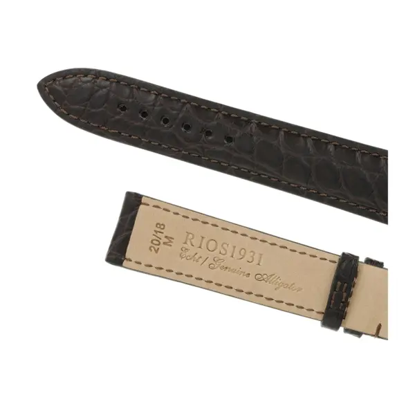 RIOS1931 Prestige - Alligator Leather Watch Strap (244) - Mocha - Image 4