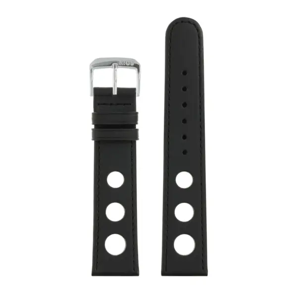 RIOS1931 Racing - Cowhide Watch Strap (21) - Black - Image 2