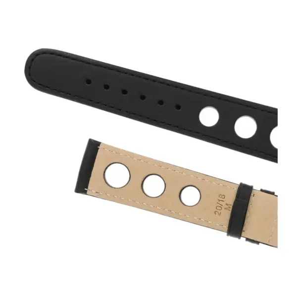 RIOS1931 Racing - Cowhide Watch Strap (21) - Black - Image 4
