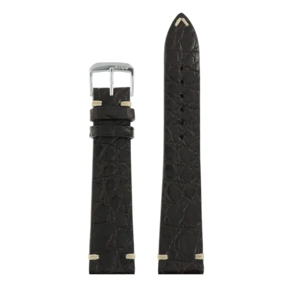 RIOS1931 Royal - Alligator Leather Watch Strap (241) - Mocha - Image 2