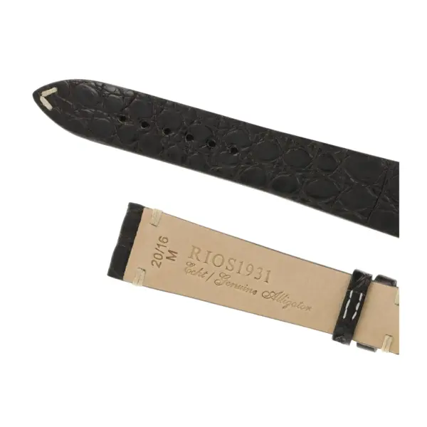 RIOS1931 Royal - Alligator Leather Watch Strap (241) - Mocha - Image 4