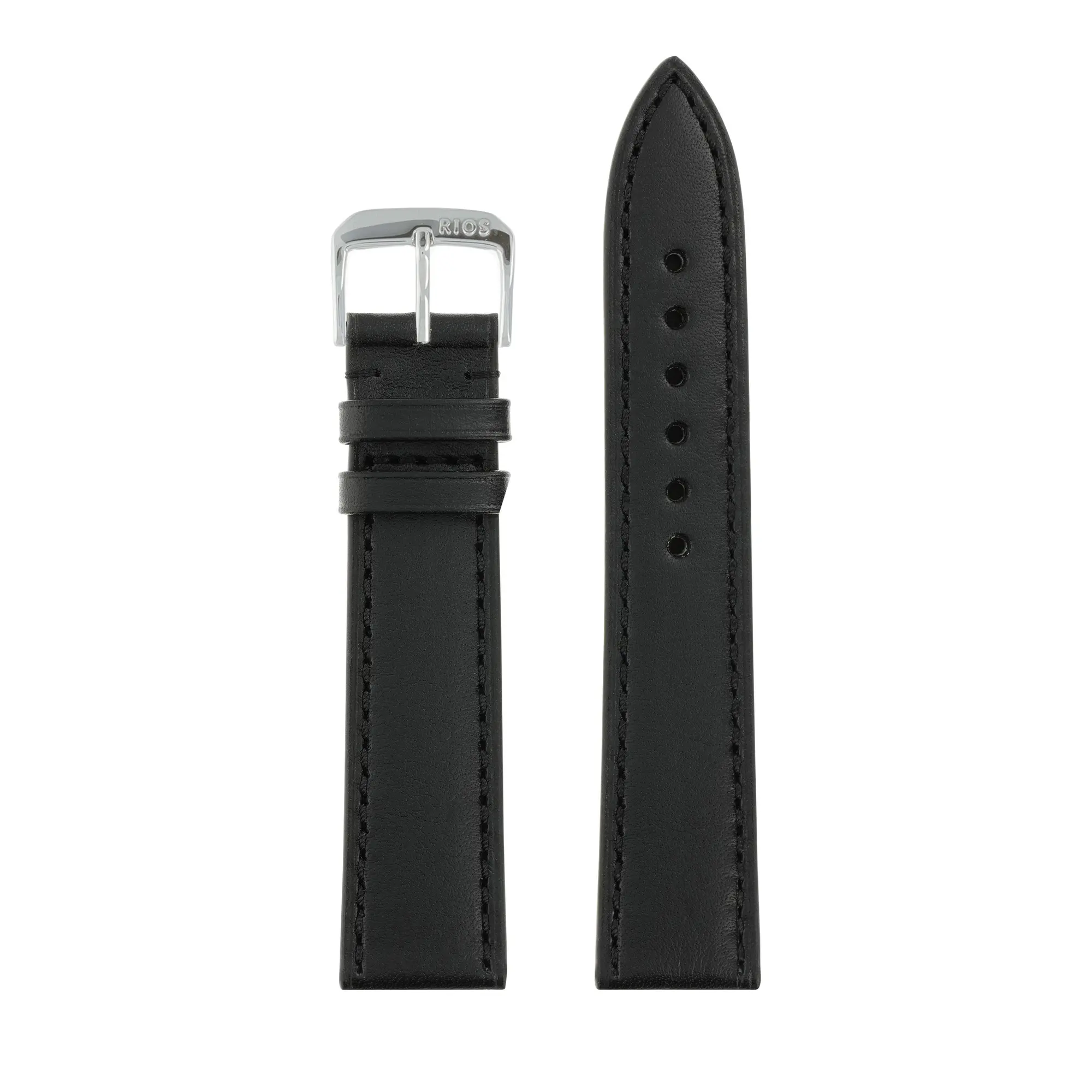 RIOS1931 Samara - Russia Leather Watch Strap (202) - Black - Image 2