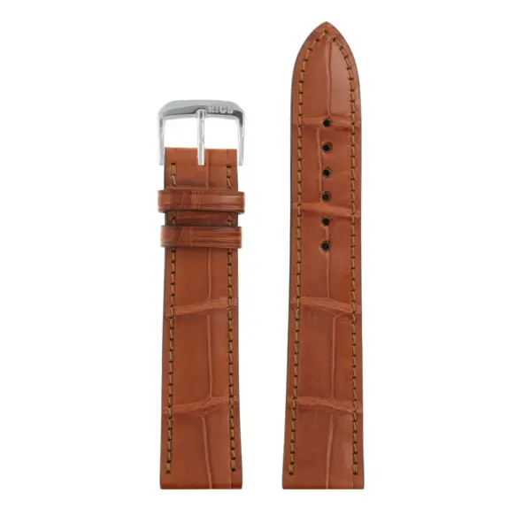 RIOS1931 Senator - Alligator Leather Watch Strap (272) - Cognac - Image 2
