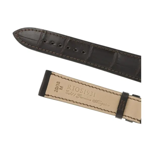RIOS1931 Senator - Alligator Leather Watch Strap (272) - Mocha - Image 4