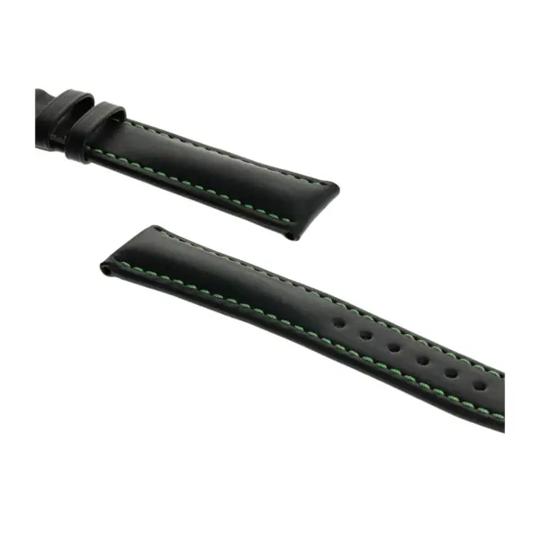 RIOS1931 Smart - Cowhide Watch Strap (44) - Black/Apple Green - Image 3