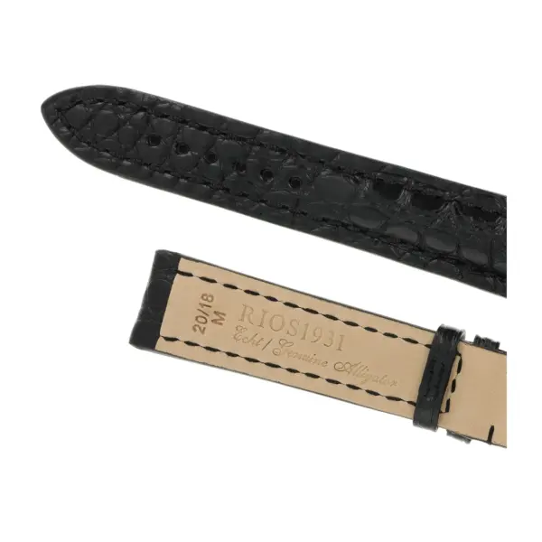 RIOS1931 Superior - Alligator Leather Watch Strap (252) - Black - Image 4