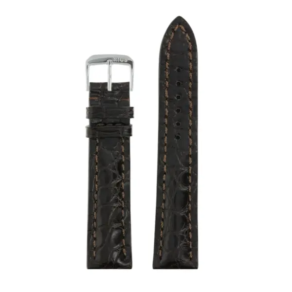 RIOS1931 Superior - Alligator Leather Watch Strap (252) - Mocha - Image 2