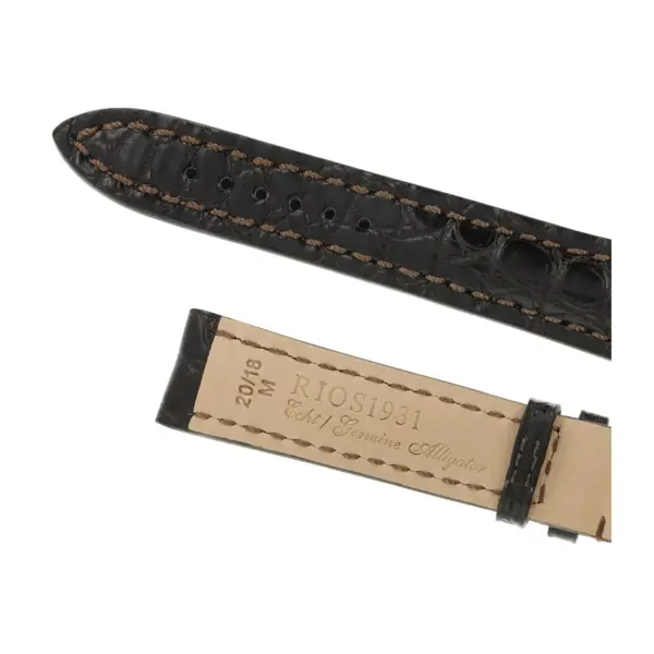 RIOS1931 Superior - Alligator Leather Watch Strap (252) - Mocha - Image 4