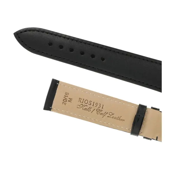RIOS1931 Toscana - Calfskin Watch Strap (102) - Black - Image 4