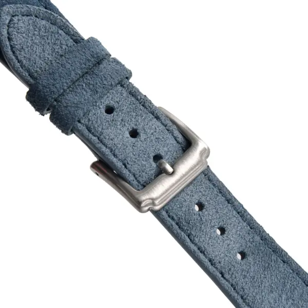 CHROONOO Suede Leather Watch Strap - Blue - Image 3