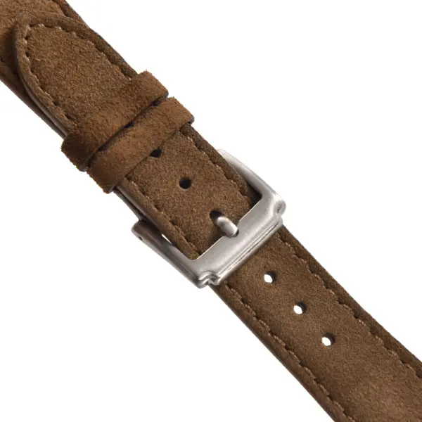 CHROONOO Suede Leather Watch Strap - Brown - Image 3