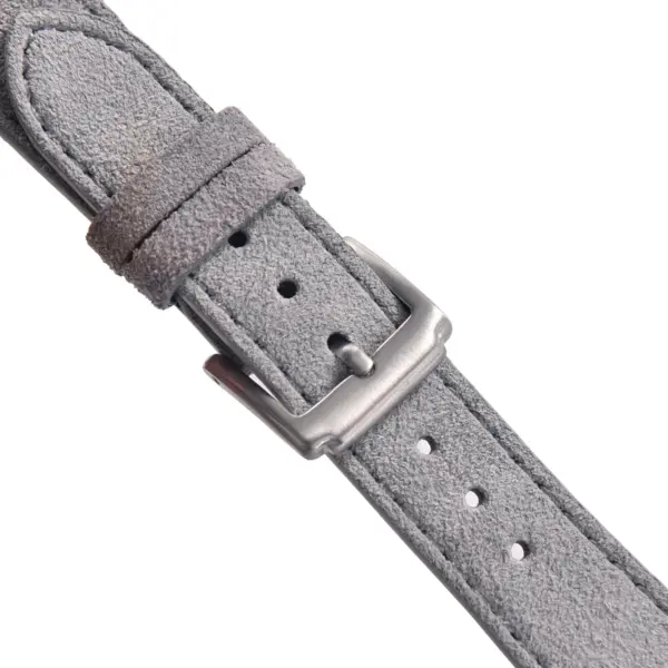 CHROONOO Suede Leather Watch Strap - Grey - Image 3