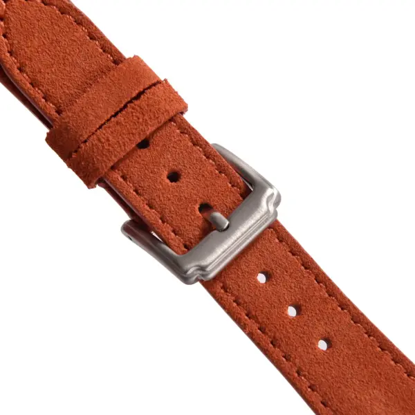 CHROONOO Suede Leather Watch Strap - Orange - Image 3