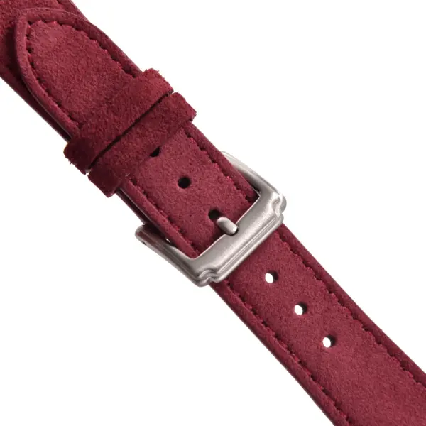 CHROONOO Suede Leather Watch Strap - Red - Image 3