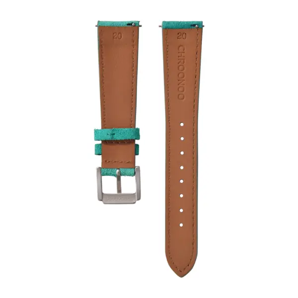 CHROONOO Suede Leather Watch Strap - Turquoise - Image 2