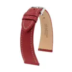 HIRSCH Bologna - Leather Watch Strap - Burgundy