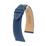 HIRSCH Bologna - Leather Watch Strap - Blue