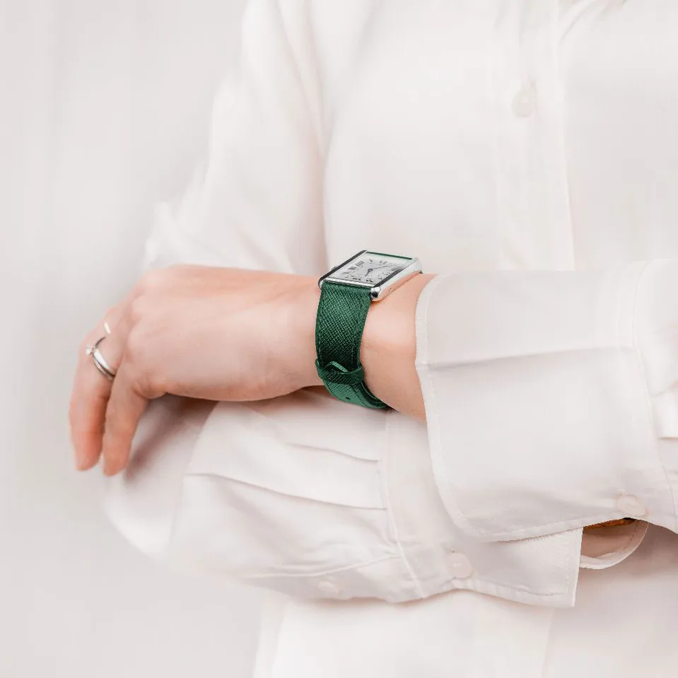 HIRSCH Giffone - Leather Watch Strap - Dark Green - Image 4