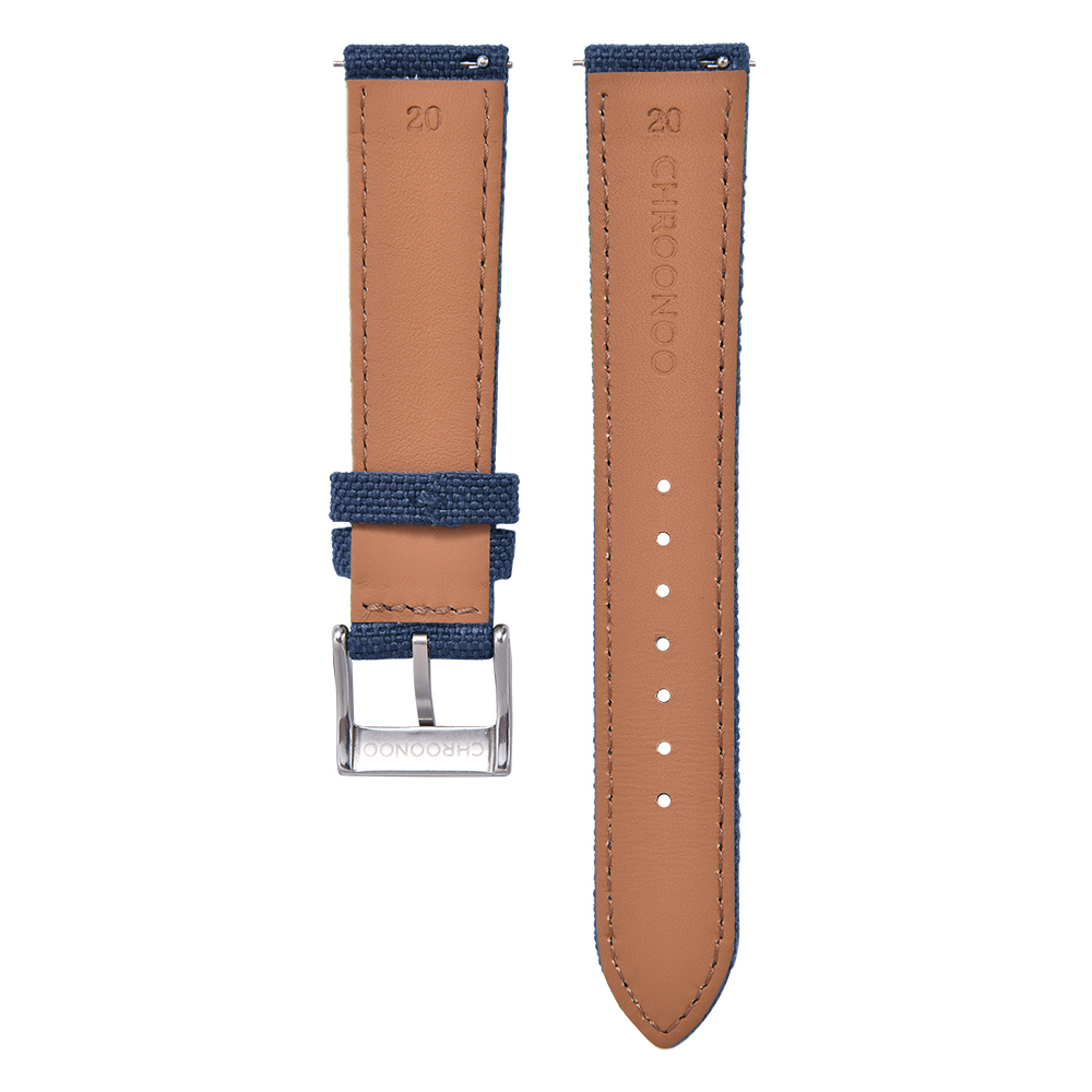Sailcloth Watch Strap - Navy Blue 1